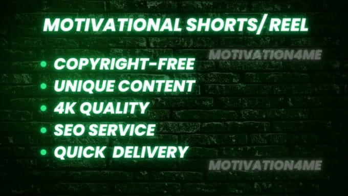 Gig Preview - Create motivational shorts, youtube shorts and instagram reels professionally