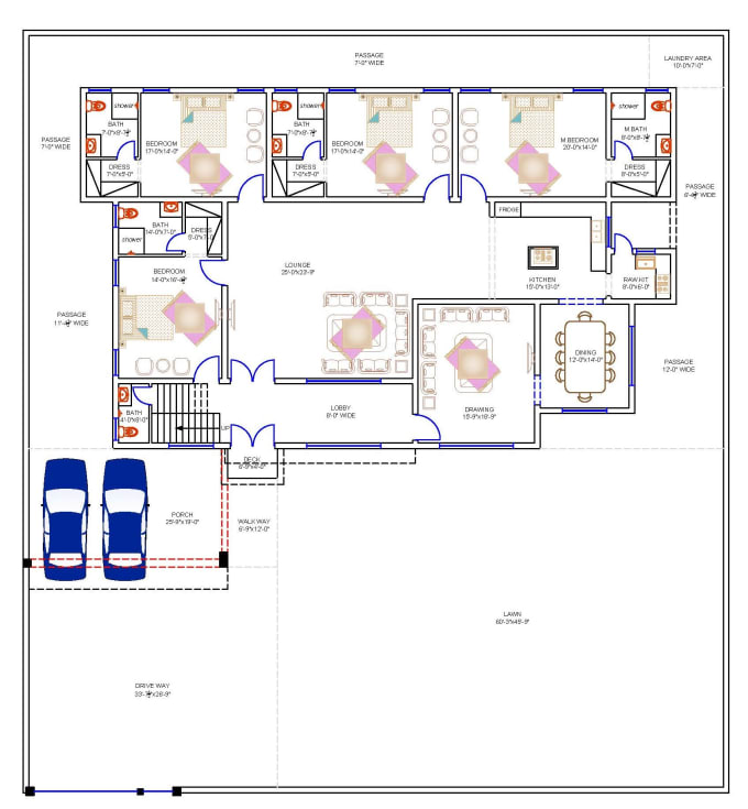 Gig Preview - Make architectural 2d and 3d drawings for buildings