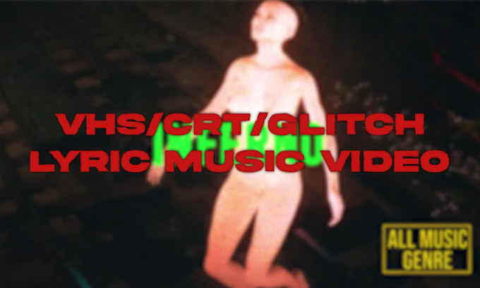 Gig Preview - Create lyric music video vhs crt glitch style