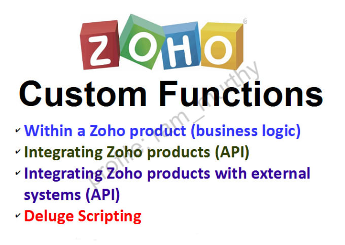 Gig Preview - Help you with custom functions in deluge for any zoho product