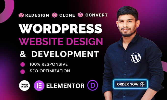 Bestseller - redesign, clone, revamp wordpress website landing page design elementor pro