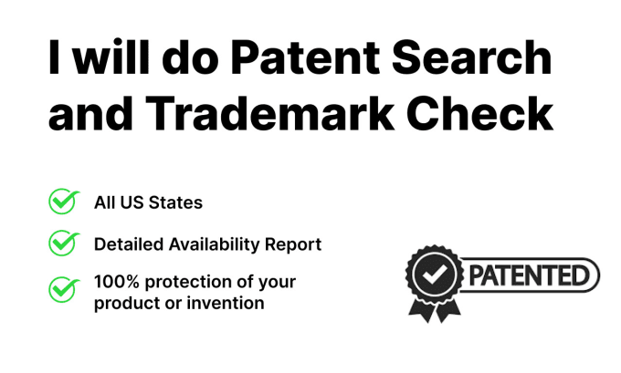 Gig Preview - Do a patent search and trademark check in US all states