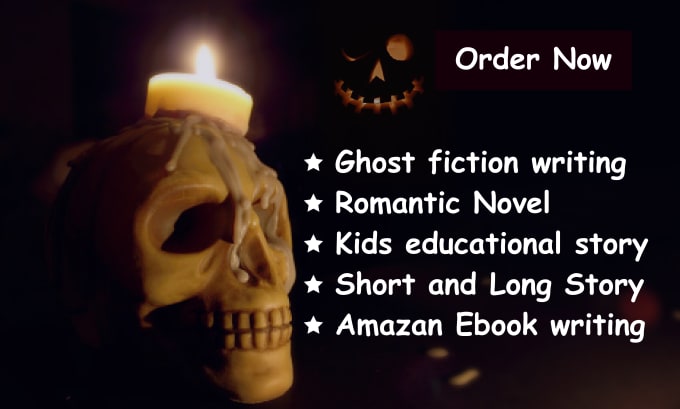 Gig Preview - Ghostwrite horror fiction articles, romantic novels, kids stories, ebook