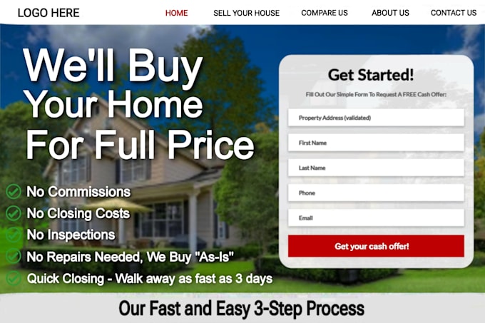 Gig Preview - Build your real estate investor and lead generation website