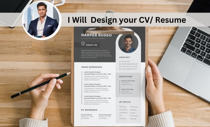 Gig Preview - Design your professional CV, resume, and cover letter on canva in 3h