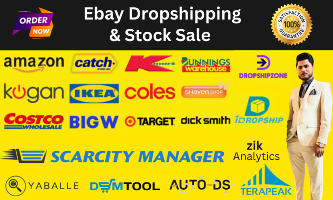 Gig Preview - Do ebay au dropshipping top listings from any vendor website in australia