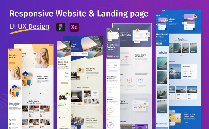 Gig Preview - Do responsive website design , homepage and landing page UI UX design in figma