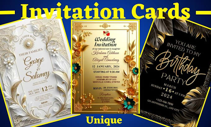 Gig Preview - Designs invitations for every occasion, kids birthday, party, wedding invitation