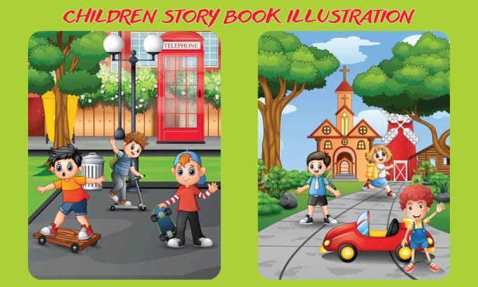 Bestseller - illustrate children story book illustration for amazon KDP