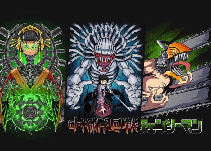 Gig Preview - Create an anime t shirt design illustration for you