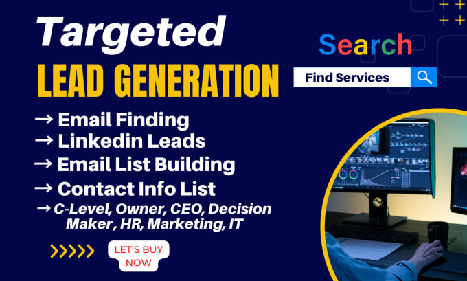 Gig Preview - Targeted b2b lead generation, email finder, and contact list