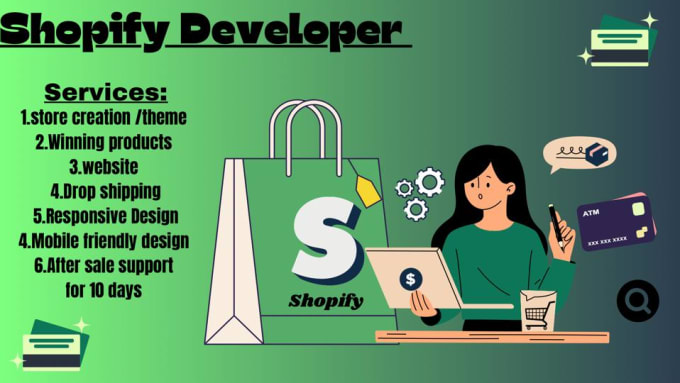 Gig Preview - Create a custom shopify dropshipping store for you