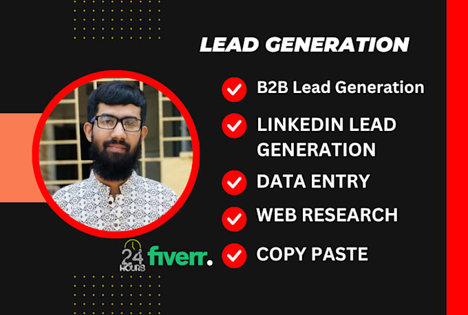 Gig Preview - Provide targeted b2b lead generation, email lists and linkedin lead generation