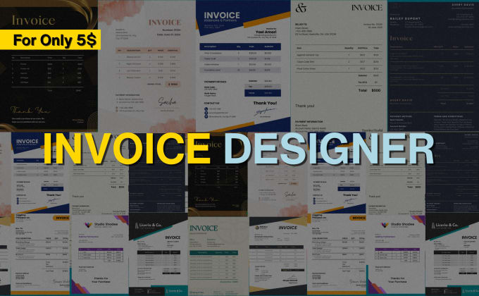 Gig Preview - Create professional invoices with canva