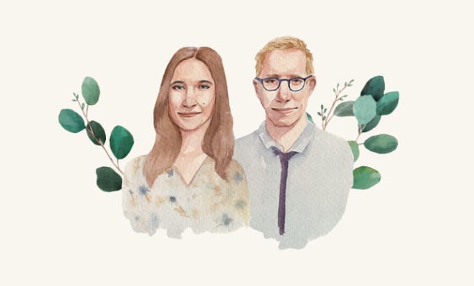 Gig Preview - Paint a watercolor wedding portrait