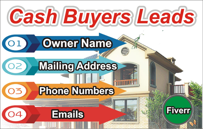 Gig Preview - Provide you cash buyer leads for real estate