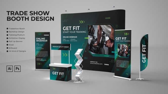 Gig Preview - Design print ready trade show booth