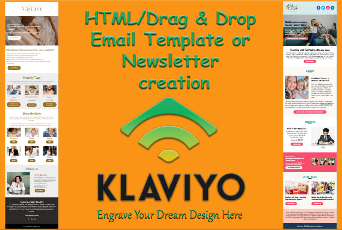 Gig Preview - Develop responsive klaviyo email template or newsletter