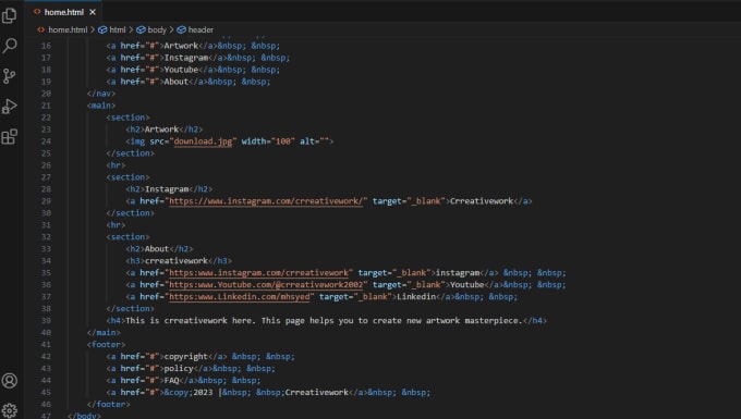 Gig Preview - Make basic HTML web structure