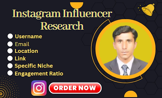 Gig Preview - Find best instagram influencer research and instagram influencer marketing