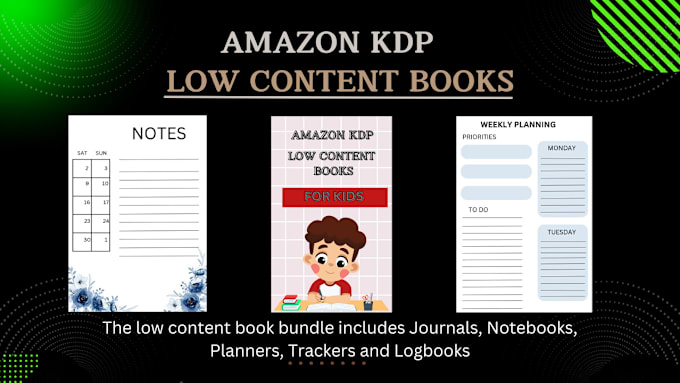 Gig Preview - Design low content book interiors and covers for amazon kdp