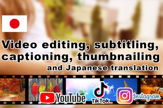 Gig Preview - Edit your video, including adding japanese or english subtitles