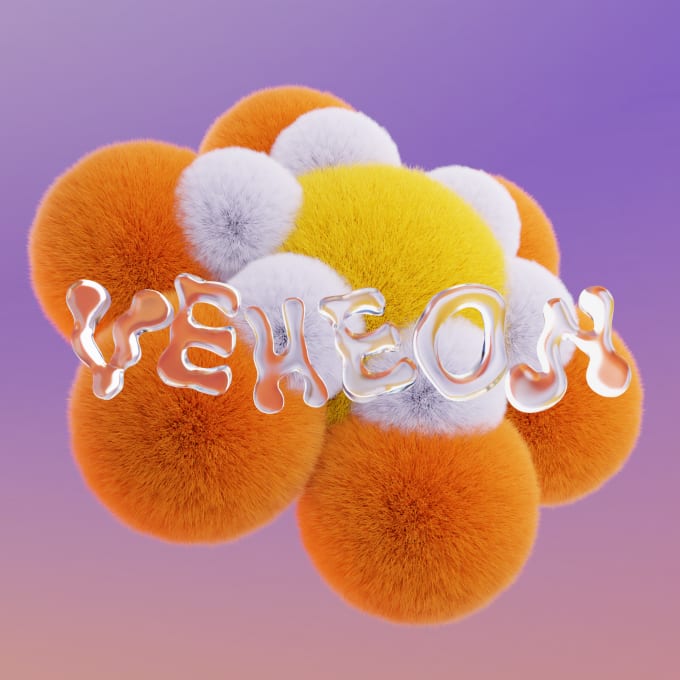 Gig Preview - Do 3d fuzzy flowers with your text