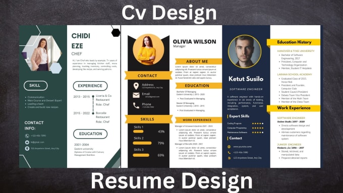 Gig Preview - Design a modern, professional cv design, resume design