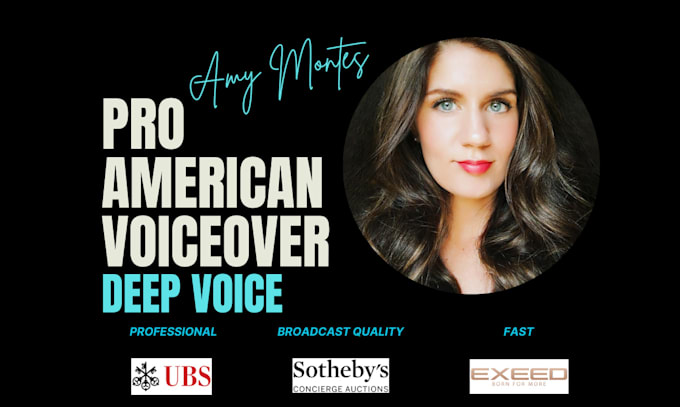 Gig Preview - Record a deep american female explainer voice over