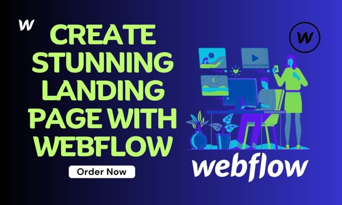 Gig Preview - Do responsive webflow landing page, 3d animation, and SEO