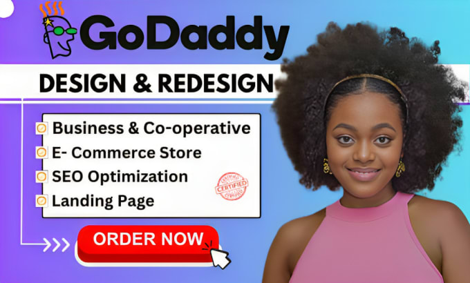 Gig Preview - Develop godaddy website godaddy website design godaddy website redesign godaddy