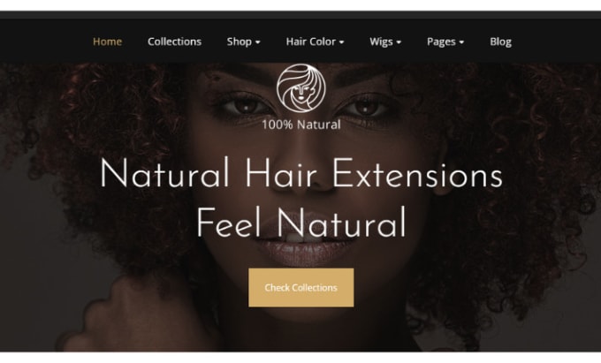 Gig Preview - Design hair extension shopify store, beauty salon, spa website beauty website