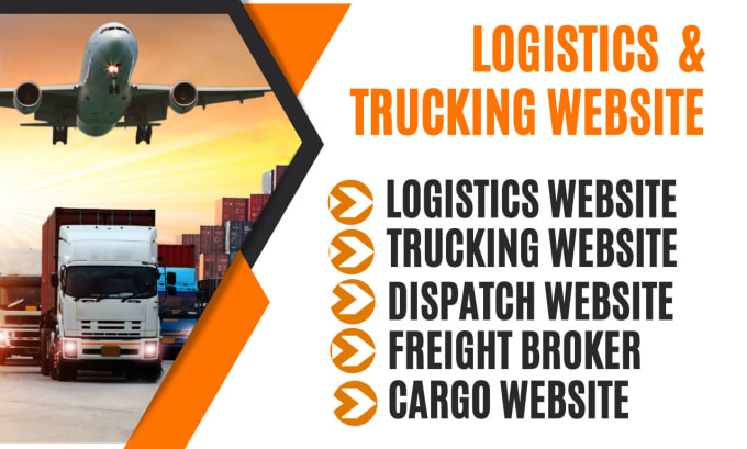 Gig Preview - Cargo website, trucking, logistics website, dispatch freight broker, transport