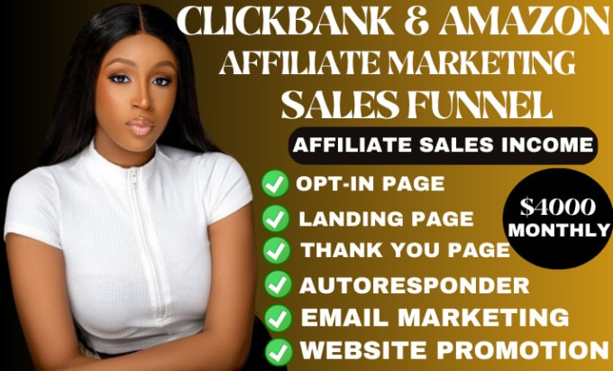 Gig Preview - Setup clickbank affiliate marketing sales  funnel, amazon affiliate marketing