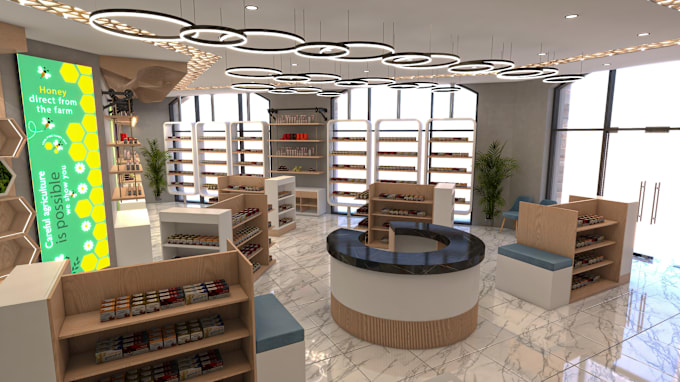 Bestseller - design retail store shop interior and exterior in 3d