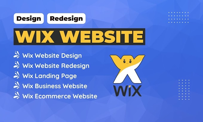 Gig Preview - Build wix website design, wix redesign, wix landing page, wix ecommerce website