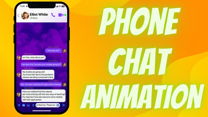 Gig Preview - Create a text messages chat animation