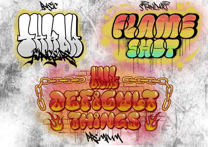 Gig Preview - Make custom graffiti and throwup style logo or name