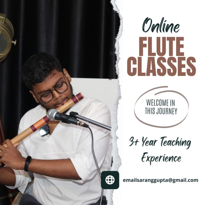 Gig Preview - Teach you bansuri indian classical flute