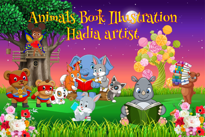 Gig Preview - Design children book illustration and cover children story book illustration