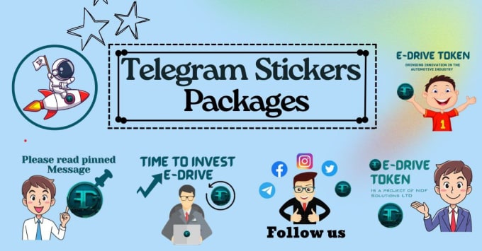 Gig Preview - Create telegram stickers for crypto projects