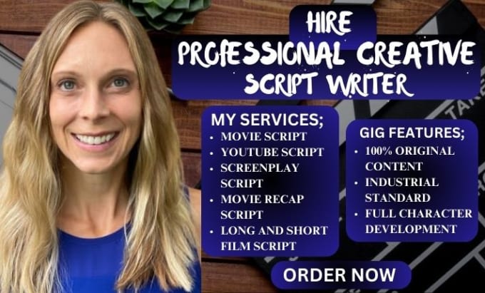 Gig Preview - Write an engaging screenplay, anime script, youtube script