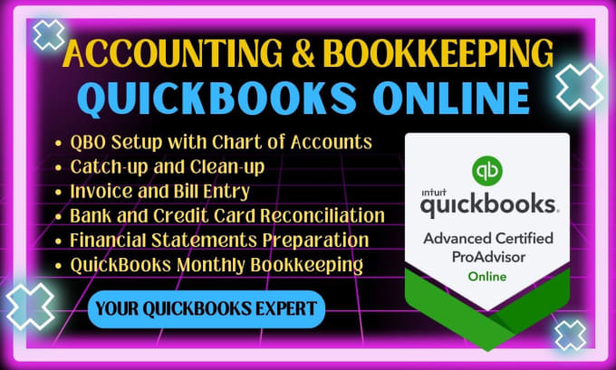 Gig Preview - Do quickbooks online bookkeeping and clean up messy records