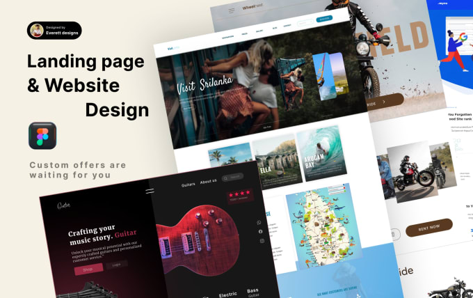 Gig Preview - Do figma UI UX design for website or landing page