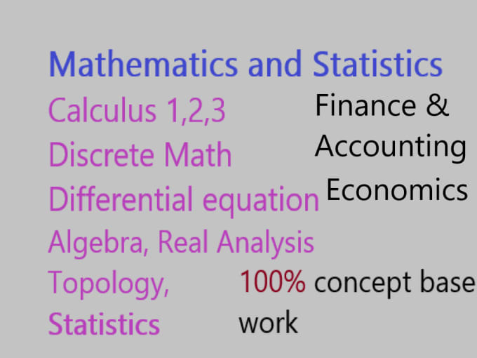 Gig Preview - Teach you advance level mathematics, statistics