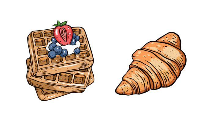 Gig Preview - Draw food and eat illustration