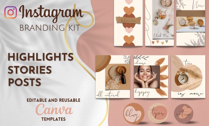 Gig Preview - Create a stunning instagram branding template kit