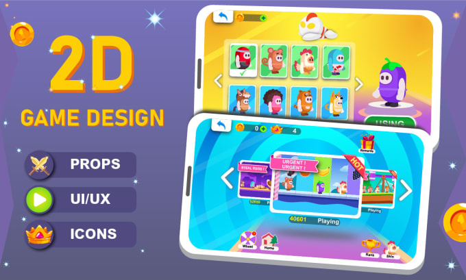 Gig Preview - Design professional game UI and assets for mobile game