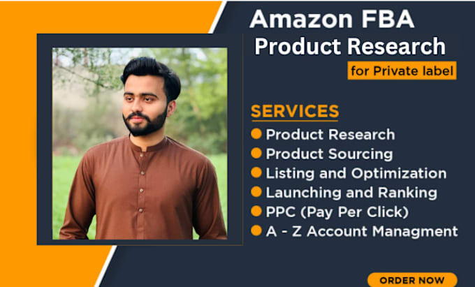 Gig Preview - Do amazon fba private label product research and manage your amazon account