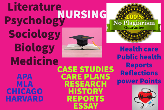 Gig Preview - Do nursing, care plans, public health, nutrition, history, sociology and essays